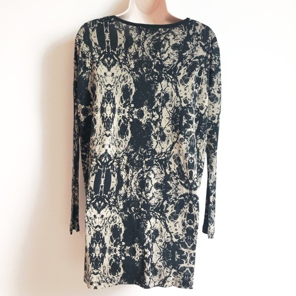 🆕 Nikita high low scoop neck tunic top neutral black tan extra small pullover - Picture 4 of 13